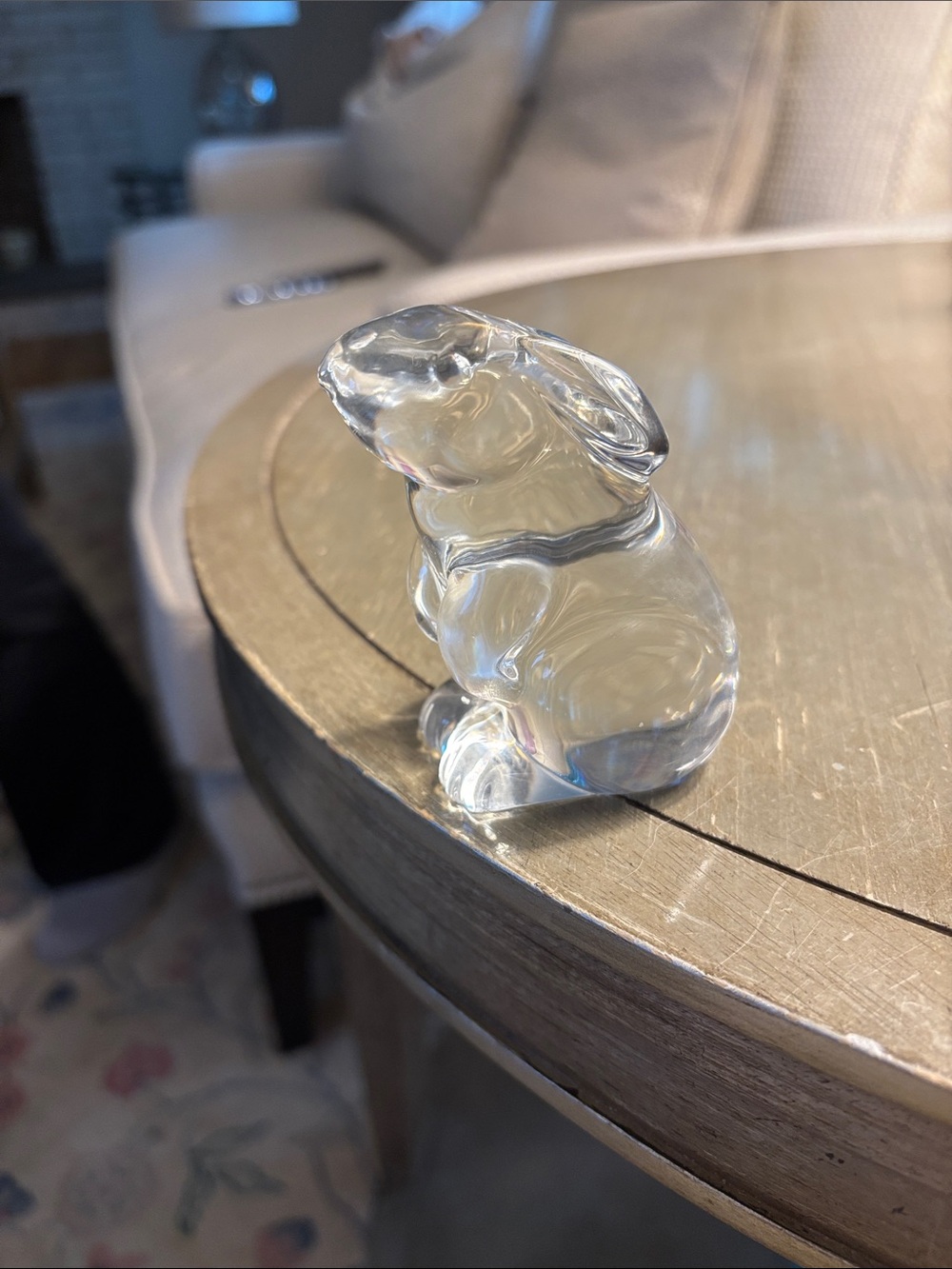 Baccarat Crystal Bunny Figurine - Decorative Home Art